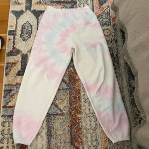 Pastel tie dye sweatpants